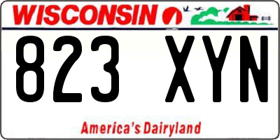 WI license plate 823XYN
