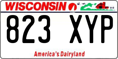 WI license plate 823XYP