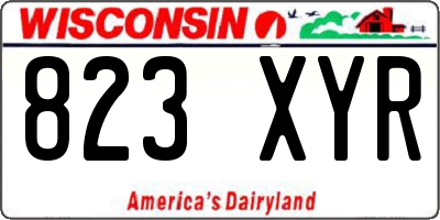 WI license plate 823XYR