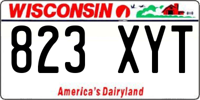 WI license plate 823XYT