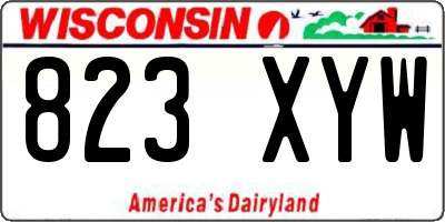 WI license plate 823XYW