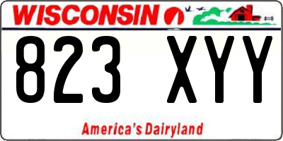 WI license plate 823XYY