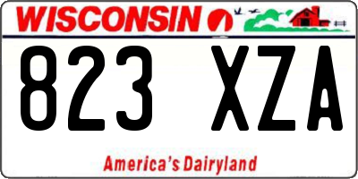 WI license plate 823XZA