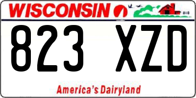 WI license plate 823XZD
