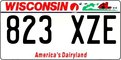 WI license plate 823XZE