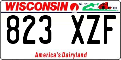 WI license plate 823XZF