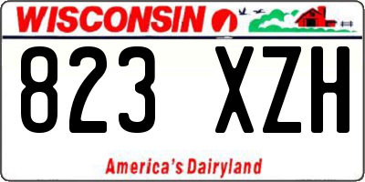 WI license plate 823XZH