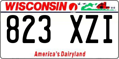 WI license plate 823XZI