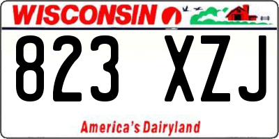 WI license plate 823XZJ