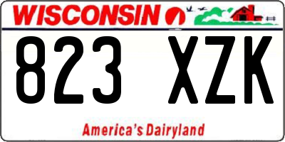 WI license plate 823XZK