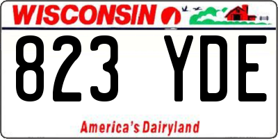 WI license plate 823YDE