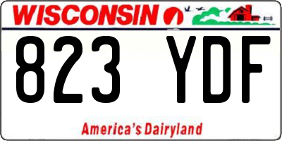 WI license plate 823YDF