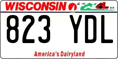 WI license plate 823YDL
