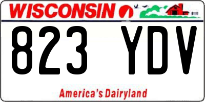 WI license plate 823YDV