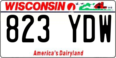 WI license plate 823YDW