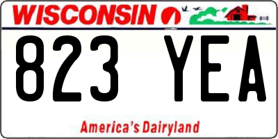 WI license plate 823YEA
