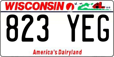 WI license plate 823YEG