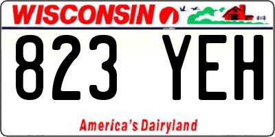 WI license plate 823YEH