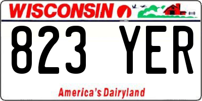 WI license plate 823YER
