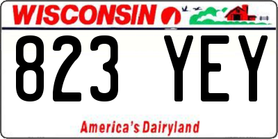 WI license plate 823YEY