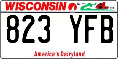 WI license plate 823YFB