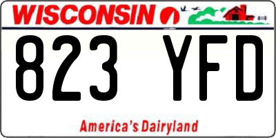 WI license plate 823YFD