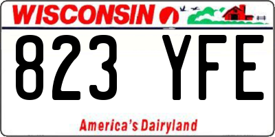 WI license plate 823YFE