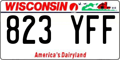 WI license plate 823YFF