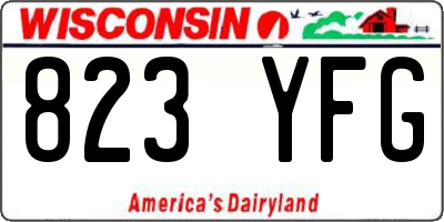 WI license plate 823YFG