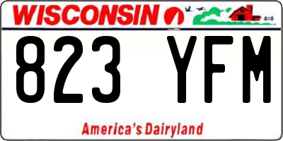WI license plate 823YFM