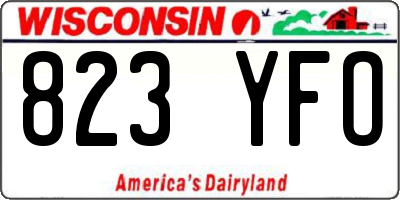 WI license plate 823YFO