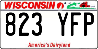 WI license plate 823YFP
