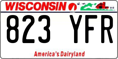WI license plate 823YFR
