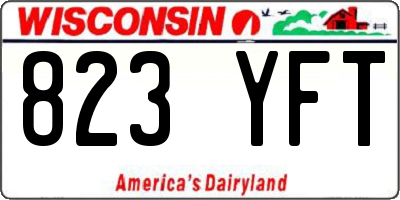 WI license plate 823YFT