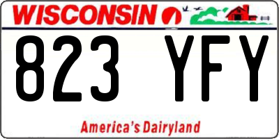 WI license plate 823YFY