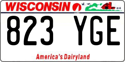 WI license plate 823YGE