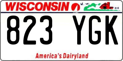 WI license plate 823YGK