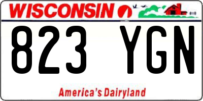 WI license plate 823YGN