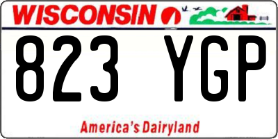 WI license plate 823YGP