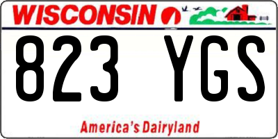 WI license plate 823YGS