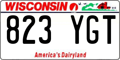 WI license plate 823YGT