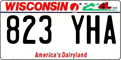 WI license plate 823YHA