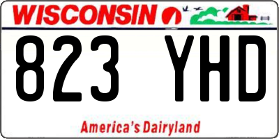 WI license plate 823YHD