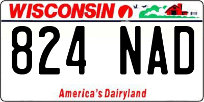 WI license plate 824NAD