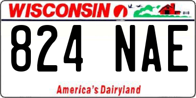 WI license plate 824NAE
