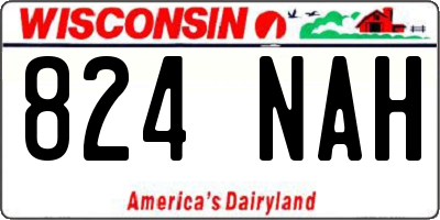 WI license plate 824NAH