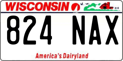 WI license plate 824NAX