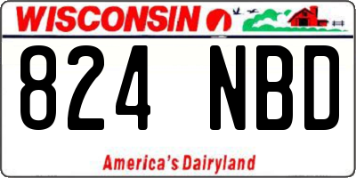 WI license plate 824NBD