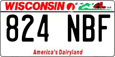 WI license plate 824NBF