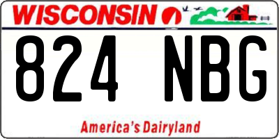 WI license plate 824NBG